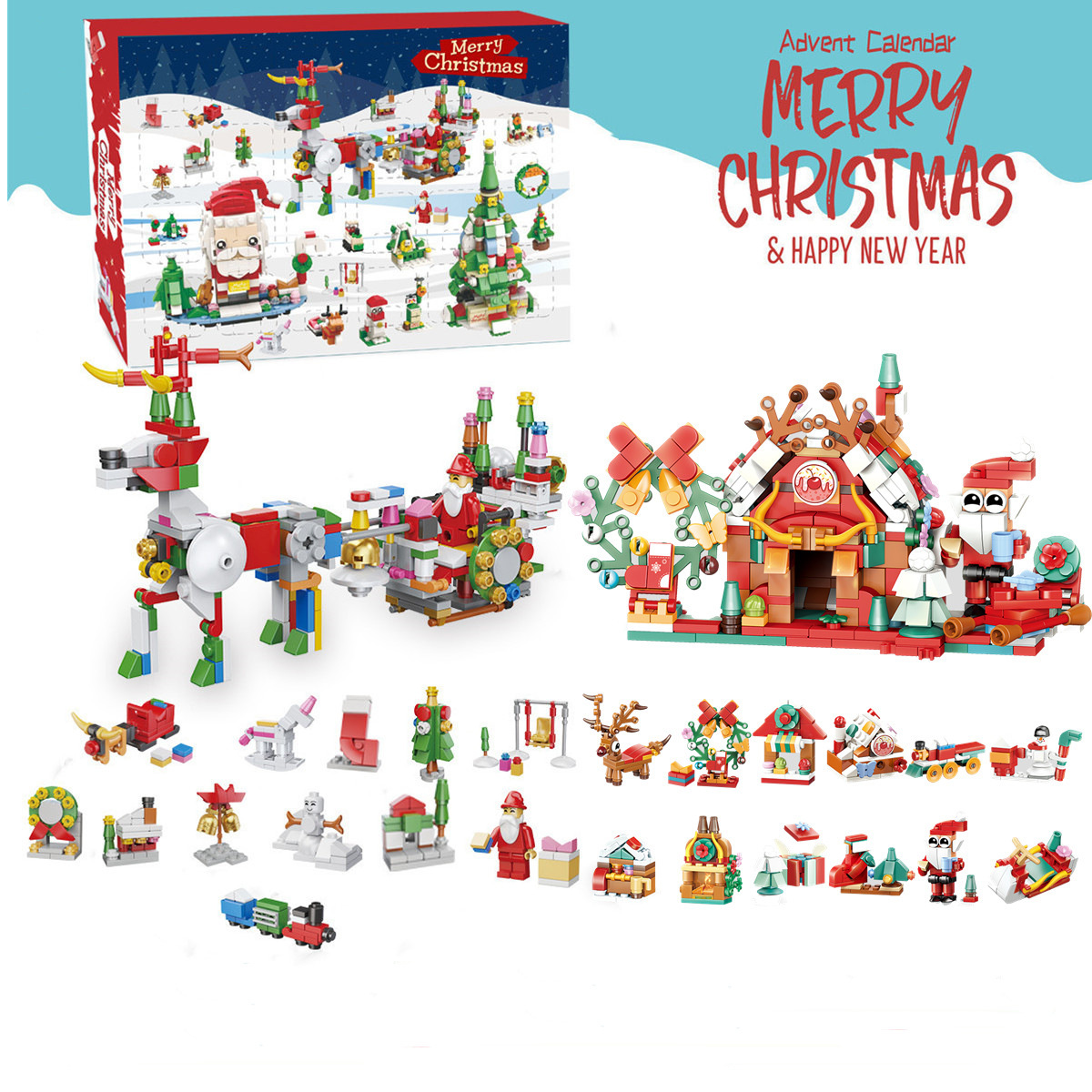 Flower Bouquet Advent Calendar Building Blocks – Christmas Countdown Blind Box