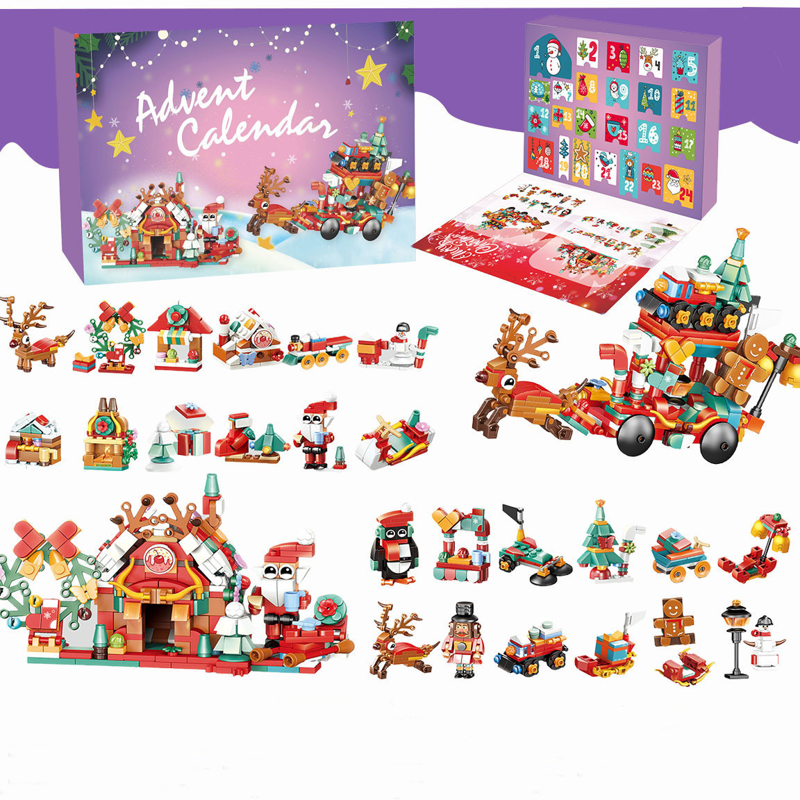 Flower Bouquet Advent Calendar Building Blocks – Christmas Countdown Blind Box