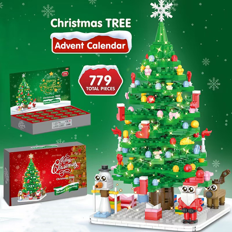 Flower Bouquet Advent Calendar Building Blocks – Christmas Countdown Blind Box