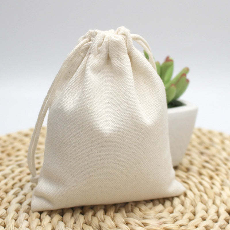 Cotton Drawstring Bag Small Cloth Bag Canvas Drawstring Bag 17*23CM - Bestchristmasgifts