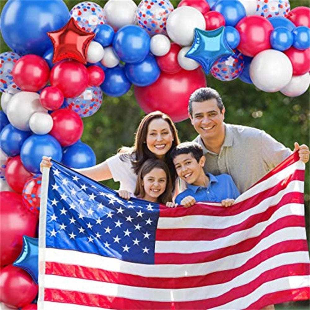 4th of July Foil Balloons Kits Patriotic Independence Day Balloons Party Supplies - Bestchristmasgifts