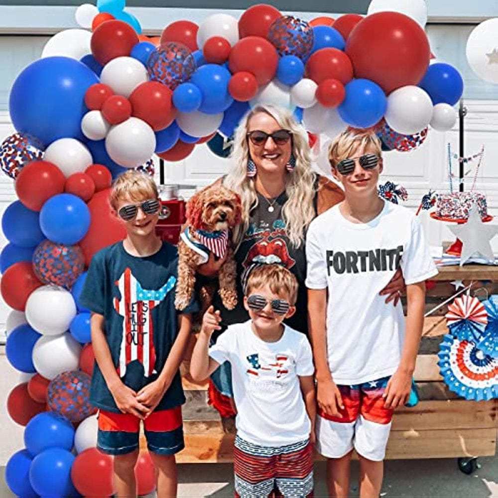 4th of July Latex Balloons Kits Patriotic Independence Day Balloons Party Supplies - Bestchristmasgifts