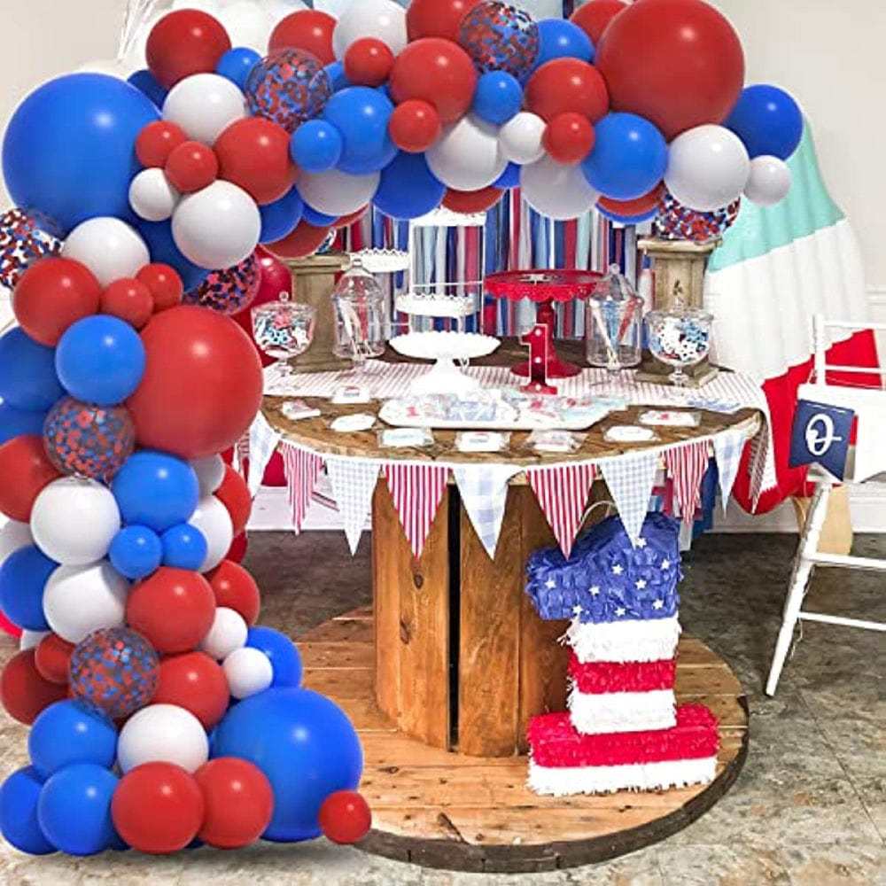 4th of July Latex Balloons Kits Patriotic Independence Day Balloons Party Supplies - Bestchristmasgifts