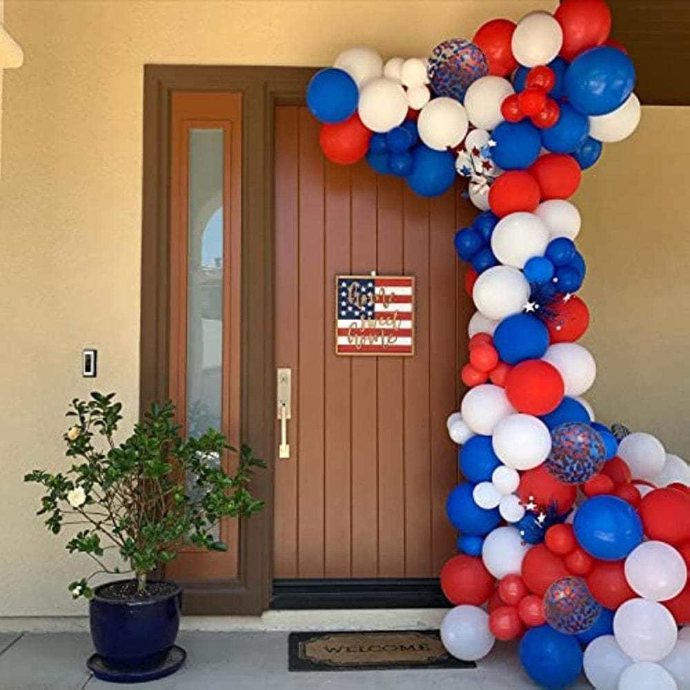 4th of July Latex Balloons Kits Patriotic Independence Day Balloons Party Supplies - Bestchristmasgifts