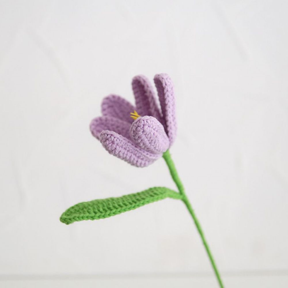 1pc Handmade Knitted Flower Blooming Tulip Crochet Flower Gift for Her - Bestchristmasgifts