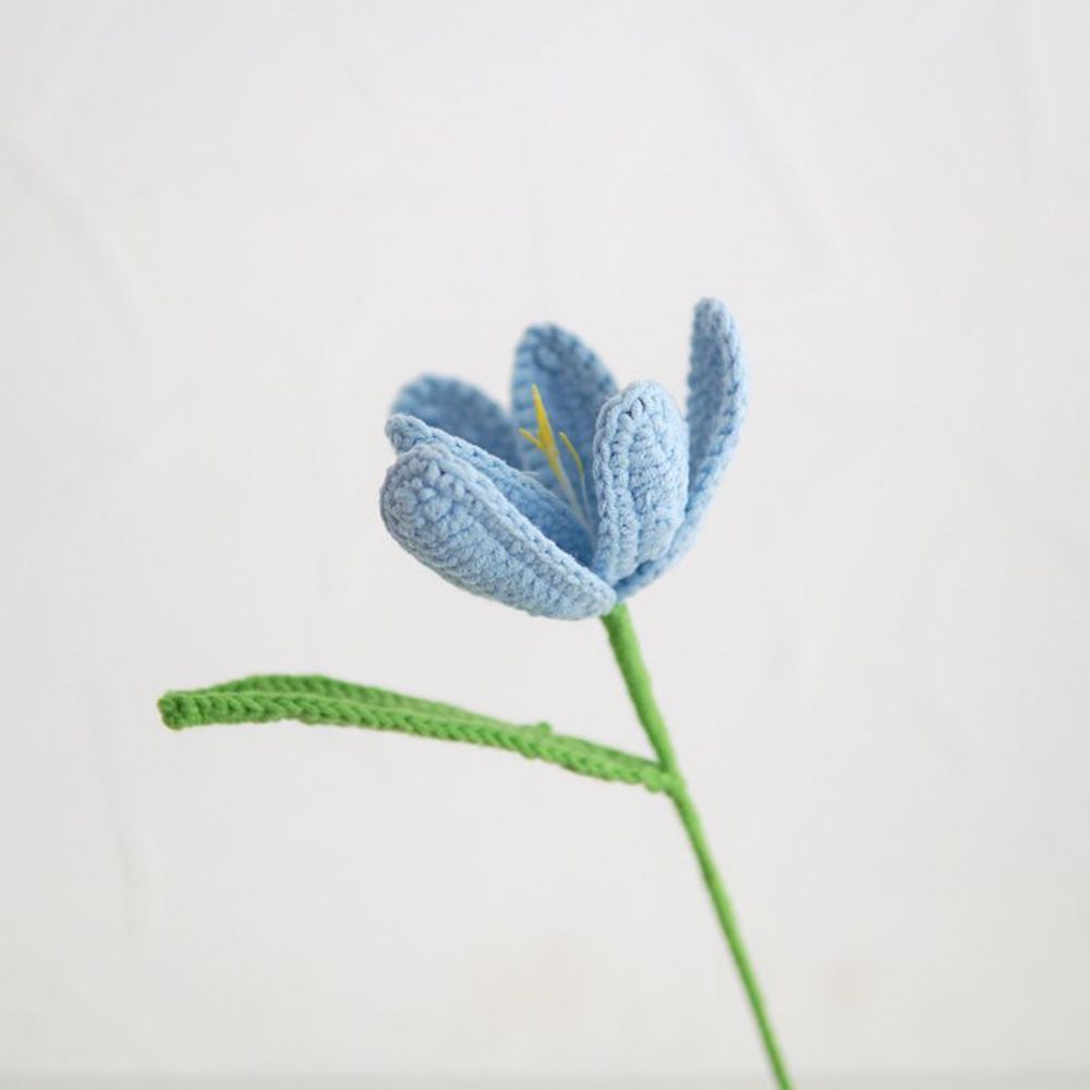 1pc Handmade Knitted Flower Blooming Tulip Crochet Flower Gift for Her - Bestchristmasgifts