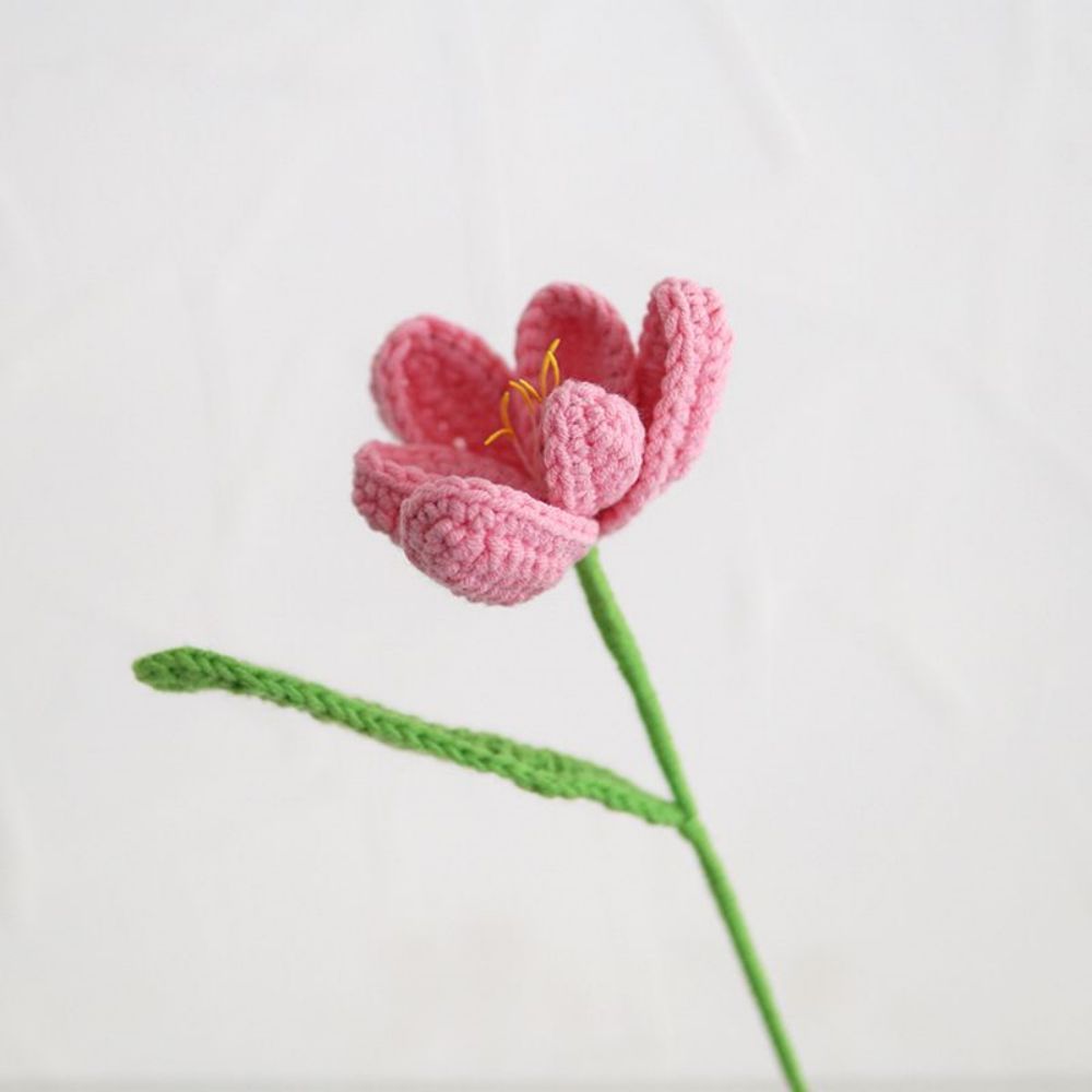 1pc Handmade Knitted Flower Blooming Tulip Crochet Flower Gift for Her - Bestchristmasgifts