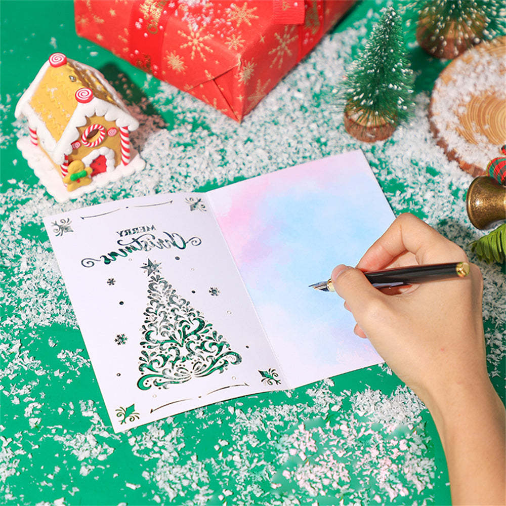 Christmas 3D Pop Up Card Hollow Christmas Greeting Card - Bestchristmasgifts