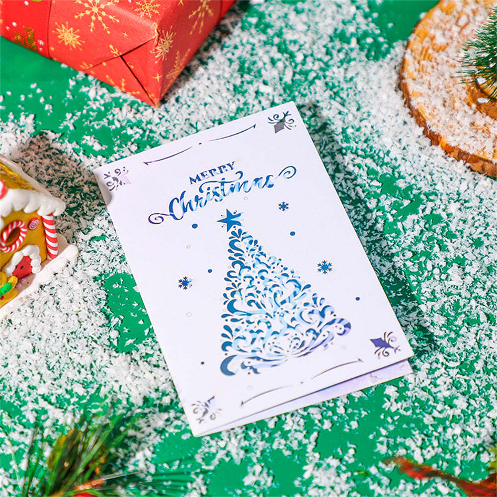 Christmas 3D Pop Up Card Hollow Christmas Greeting Card - Bestchristmasgifts