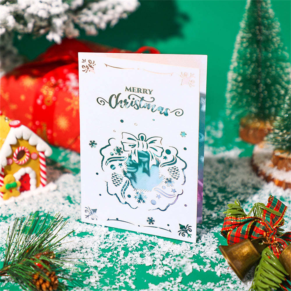 Christmas 3D Pop Up Card Hollow Christmas Greeting Card - Bestchristmasgifts