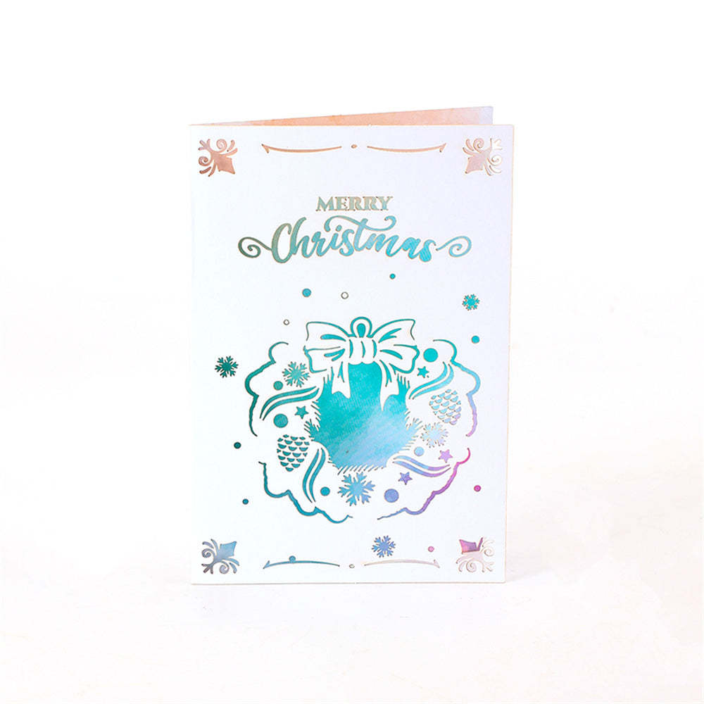 Christmas 3D Pop Up Card Hollow Christmas Greeting Card - Bestchristmasgifts