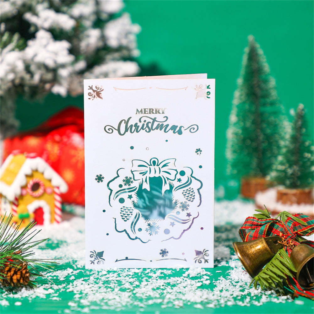 Christmas 3D Pop Up Card Hollow Christmas Greeting Card - Bestchristmasgifts