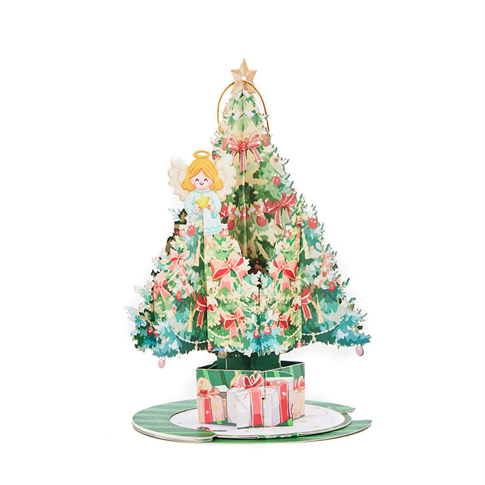 Angel Christmas Tree Ornaments Christmas 3D Pop Up Greeting Card - Bestchristmasgifts