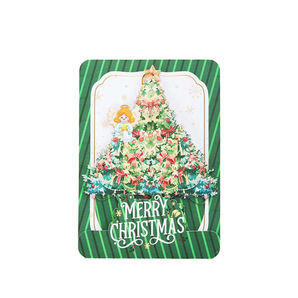 Angel Christmas Tree Ornaments Christmas 3D Pop Up Greeting Card - Bestchristmasgifts