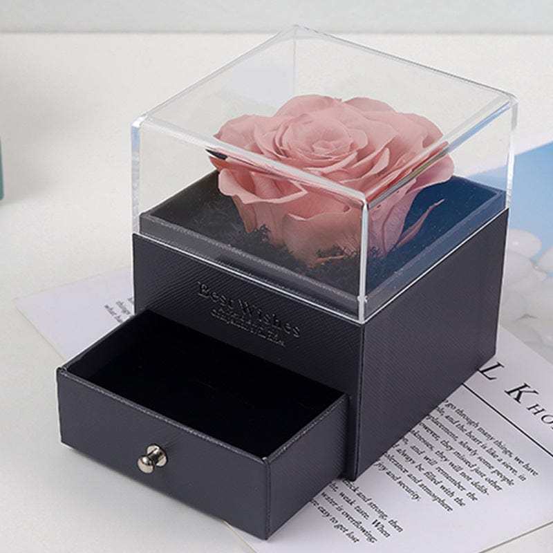Real Rose Jewelry Gift Box Preserved Flower Forever Gift for Her - Giftlab