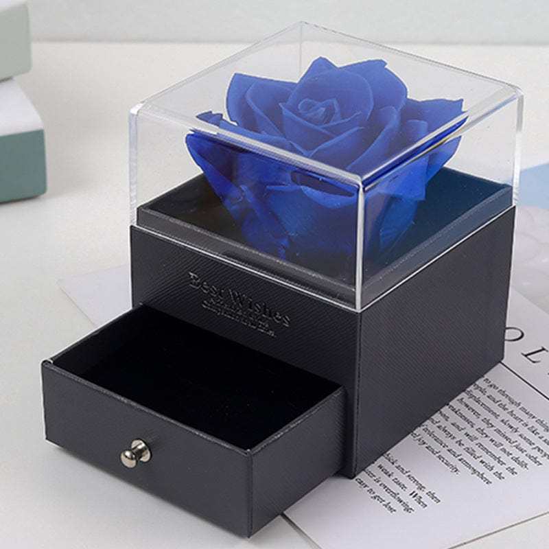 Real Rose Jewelry Gift Box Preserved Flower Forever Gift for Her - Giftlab