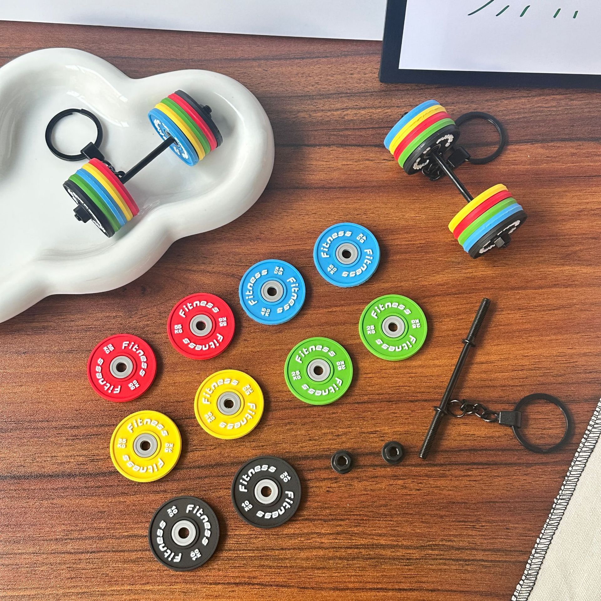 Weightlifting Equipment Keychain Accessories Equipment Removable Mini Backpack Keychain