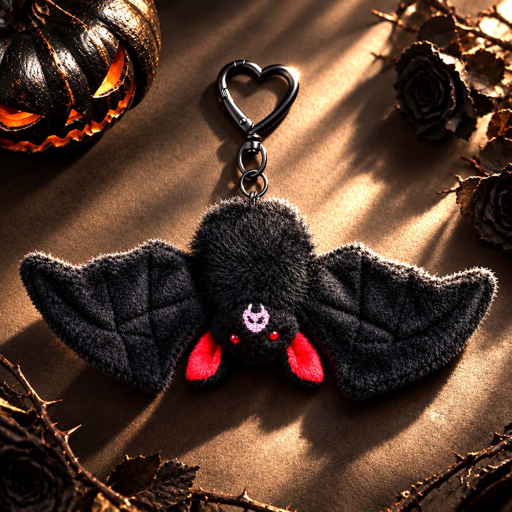 Cute Black Bat Baby Keychain