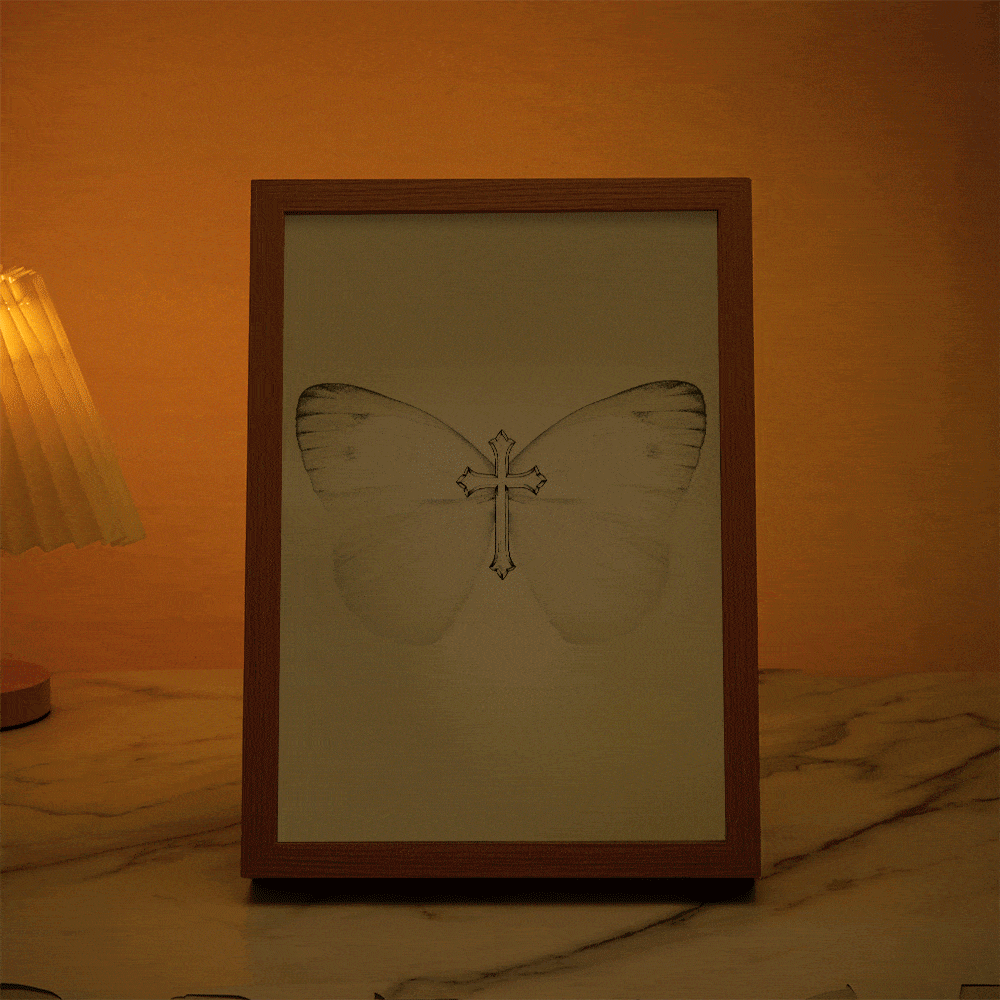 Personalized Custom Miracle Night Light Painting In Memory of A Loved One Who Has Passed Away Memory Ornament Father's Day Gift