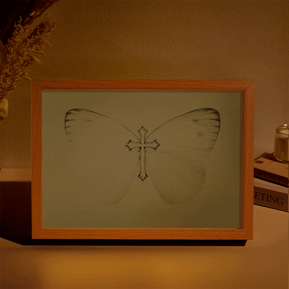 Personalized Custom Miracle Night Light Painting In Memory of A Loved One Who Has Passed Away Memory Ornament Father's Day Gift