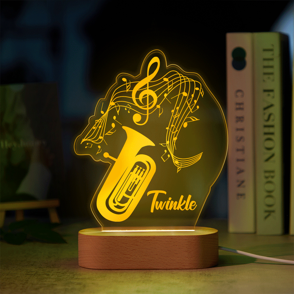 Custom Acrylic Engraved Instrument Night Light Personalized 3D Printed Colorful Lamp Birthday Gift - Bestchristmasgifts