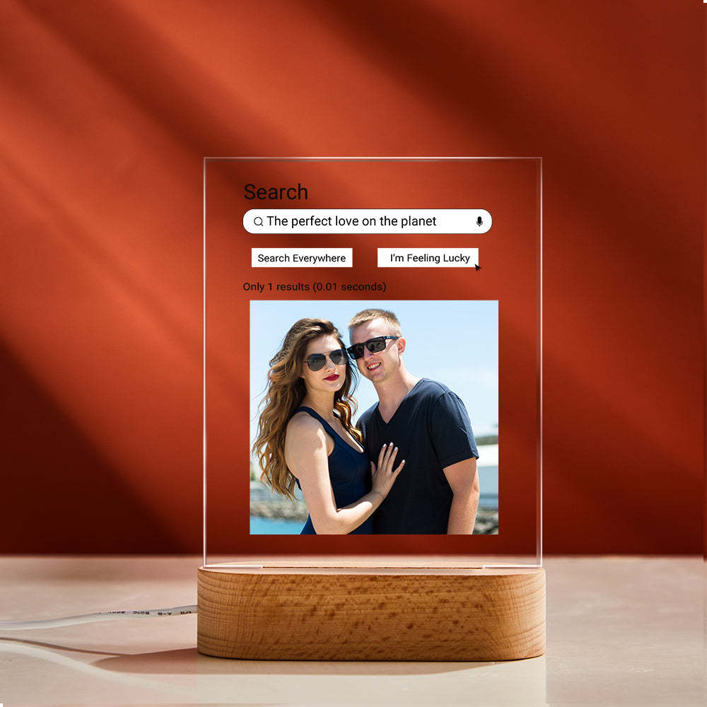 Custom Photo Google Search Colorful Lamp Acrylic 3D Printed Night Light Proposal Anniversary Day Gift - Bestchristmasgifts
