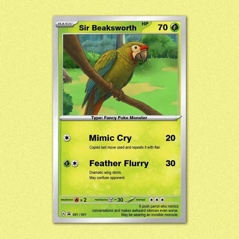 Custom POKE Card Portrait from Photo - Personalized Anime Poster - Fathers Day Gift- Funny Cartoon Card