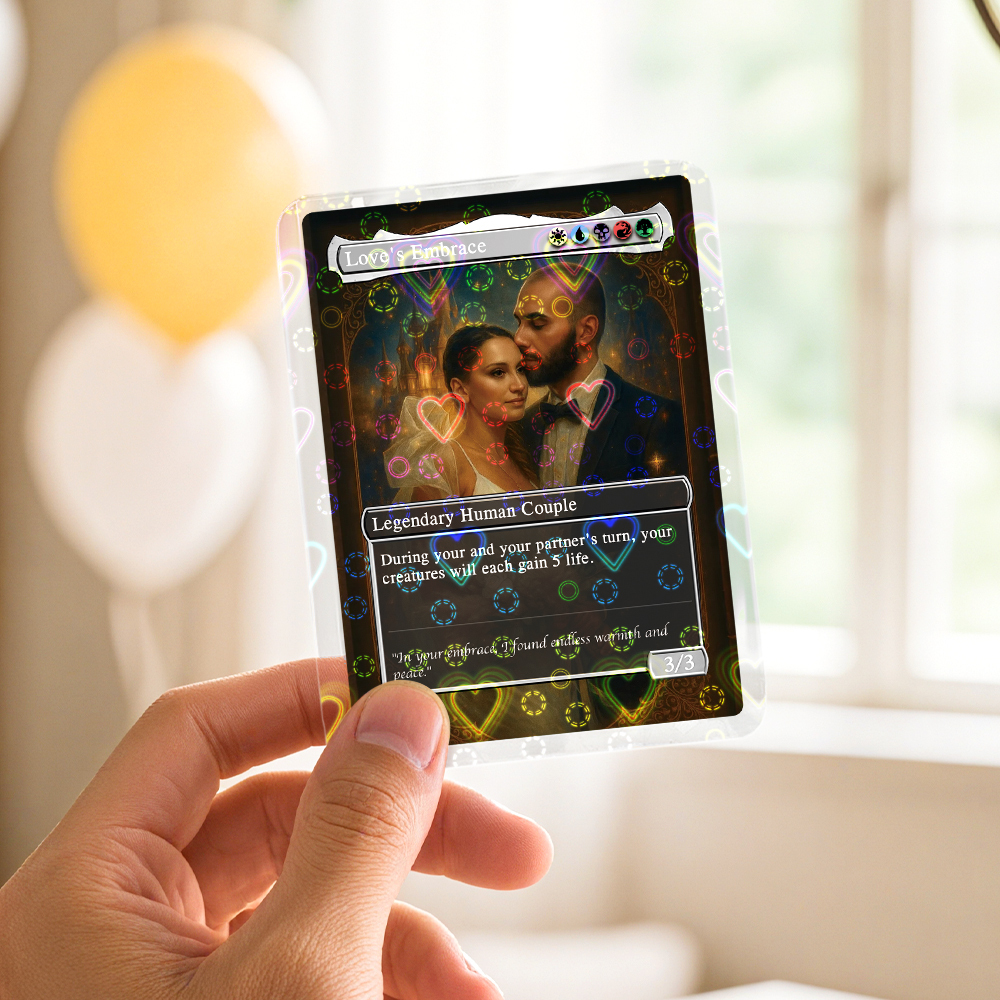 Custom Anime Couples Magic Card Personalized Photo Magic Anime Card Anniversary Gift for Couples