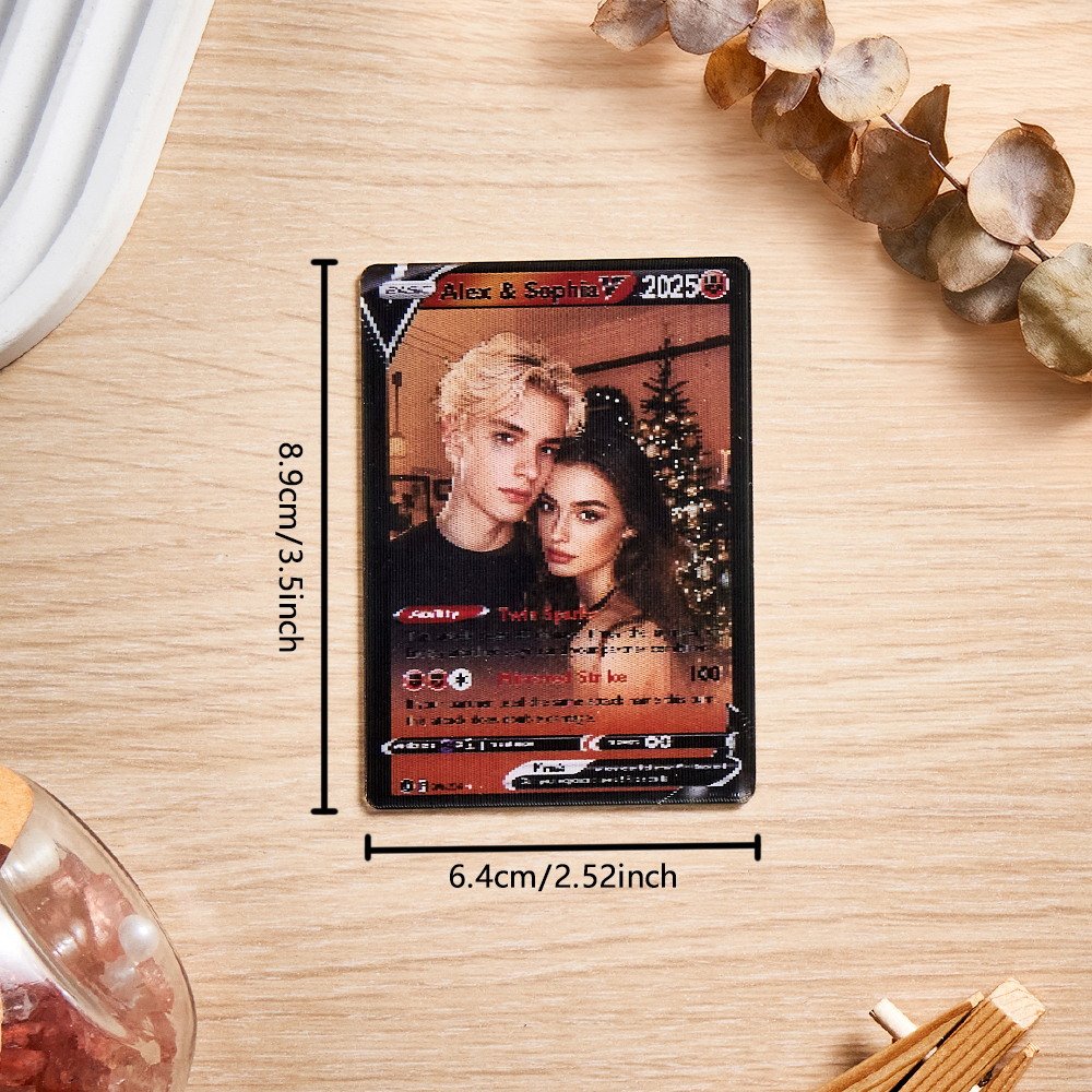 Custom Couple Anime Magic Lenticular Pokecard Unique Gift for Couples