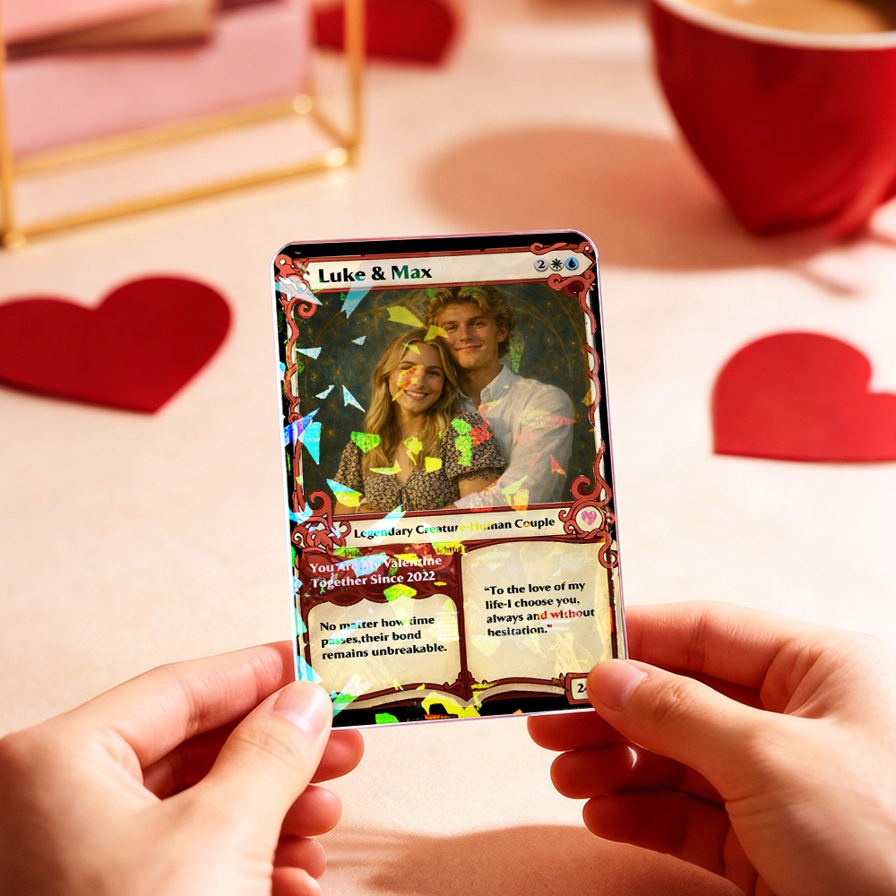 Custom MTG Anime Card Personalized Magic Card Fantasy Game Anime Card Valentine's Day Gift for Couple