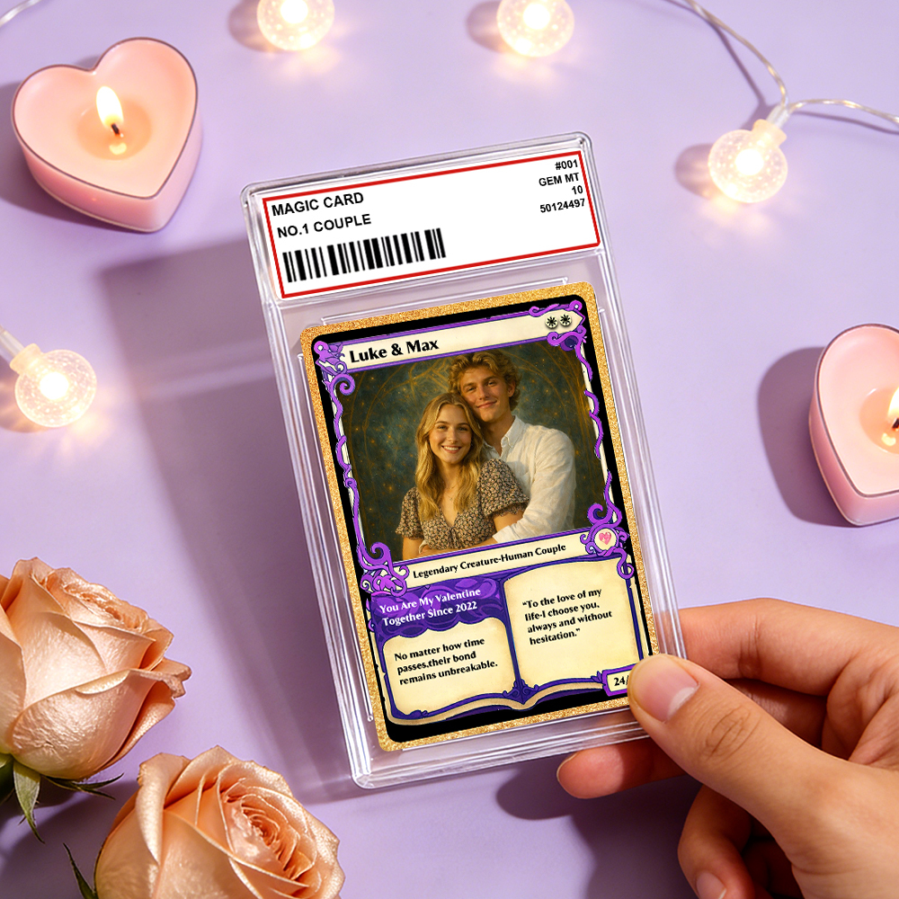 Custom Magic Card Fantasy Game Anime Card Valentine's Day Gift for Couple