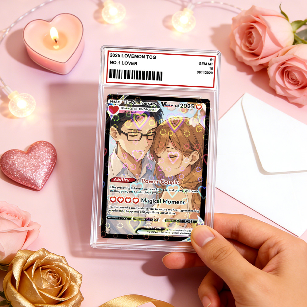 Personalized Photo Anime VMAX Card Fantasy Game Anime Card Valentine's Day Gift for Couple