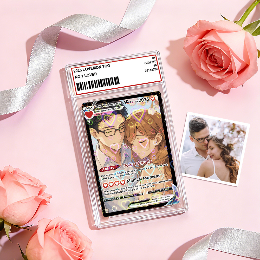Personalized Photo Anime VMAX Card Fantasy Game Anime Card Valentine's Day Gift for Couple
