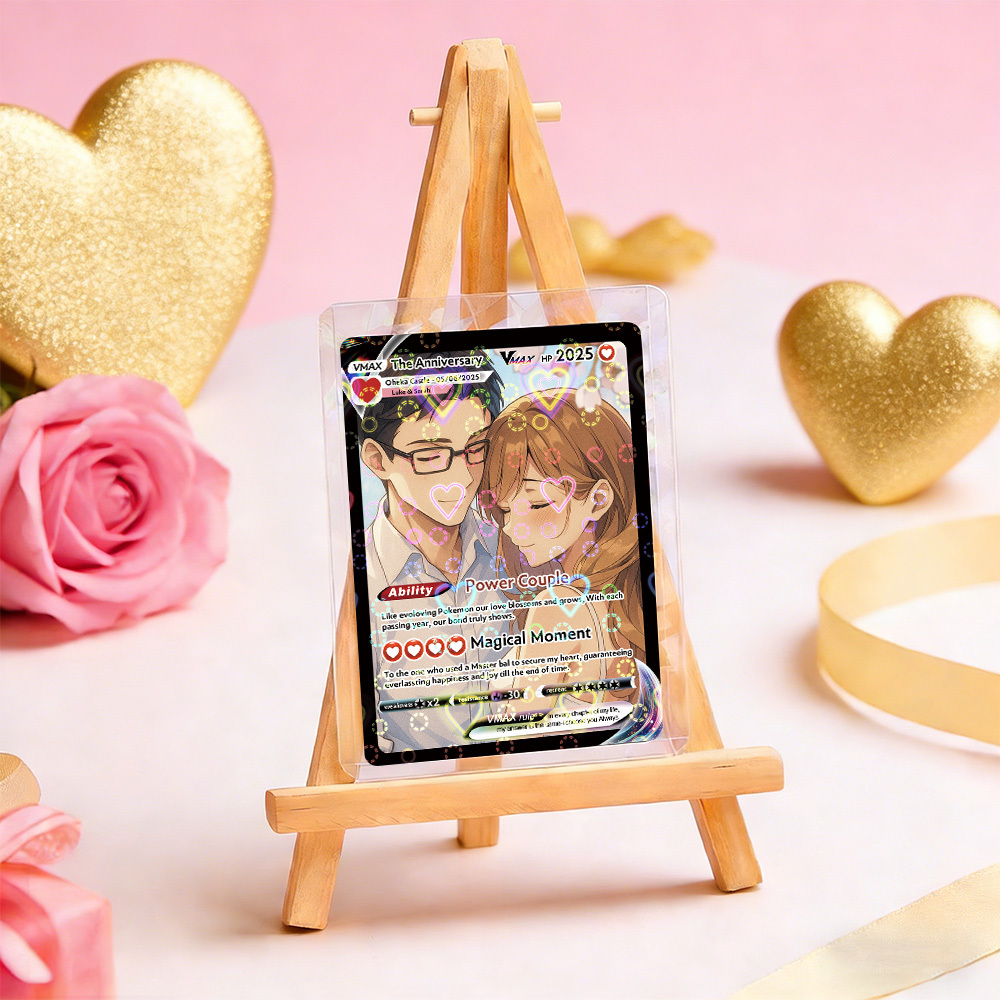 Personalized Photo Anime VMAX Card Fantasy Game Anime Card Valentine's Day Gift for Couple