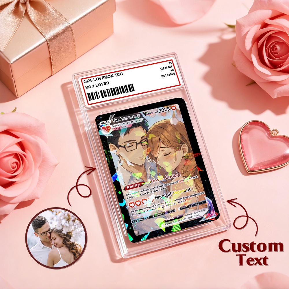 Personalized Photo Anime VMAX Card Fantasy Game Anime Card Valentine's Day Gift for Couple