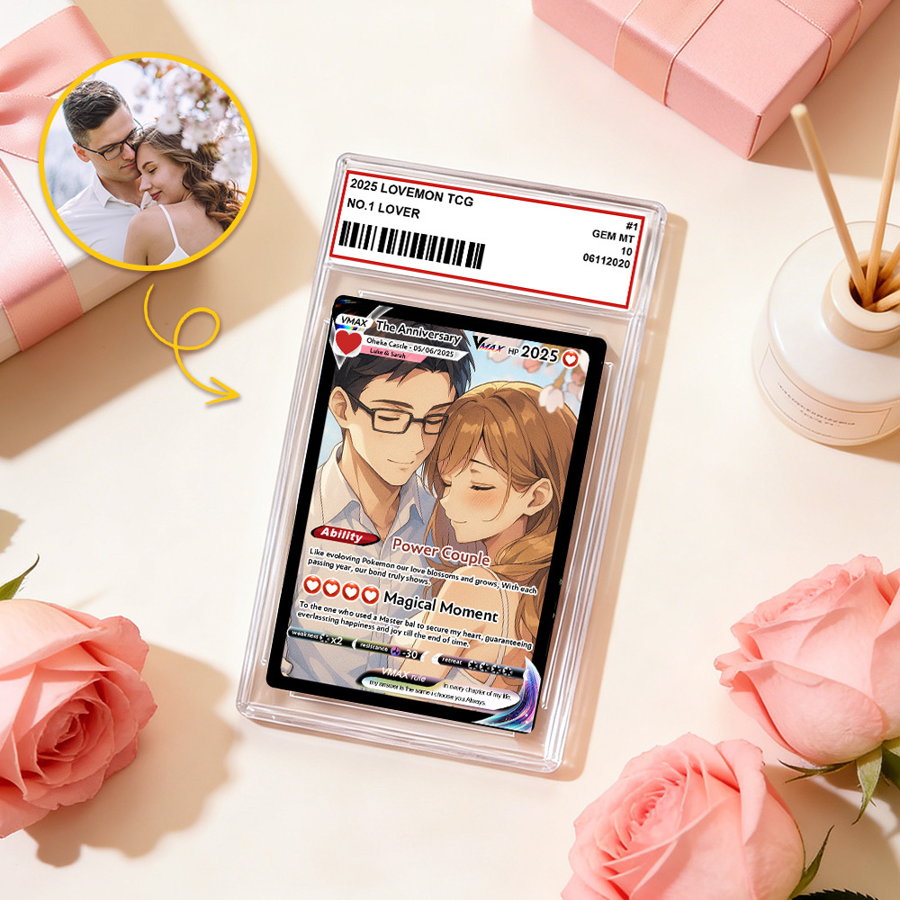 Personalized Photo Anime VMAX Card Fantasy Game Anime Card Valentine's Day Gift for Couple