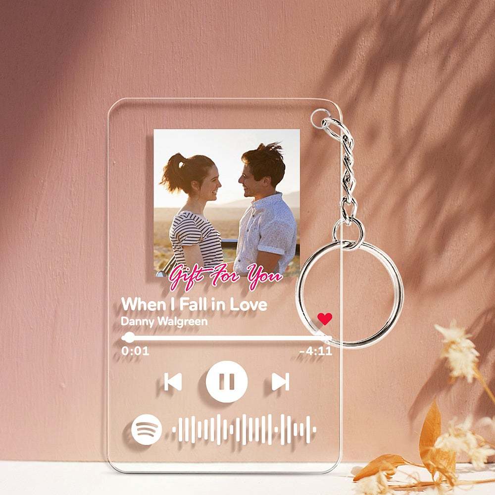 Custom Spotify Code Acrylic Keychain/Plaque/Night Light Engraved Gift For Lover - Bestchristmasgifts