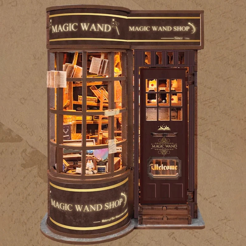DIY Magic Wand Shop 3D Wooden Puzzle Handcrafted Book Shop Puzzle Unique Gifts for Halloween Christmas