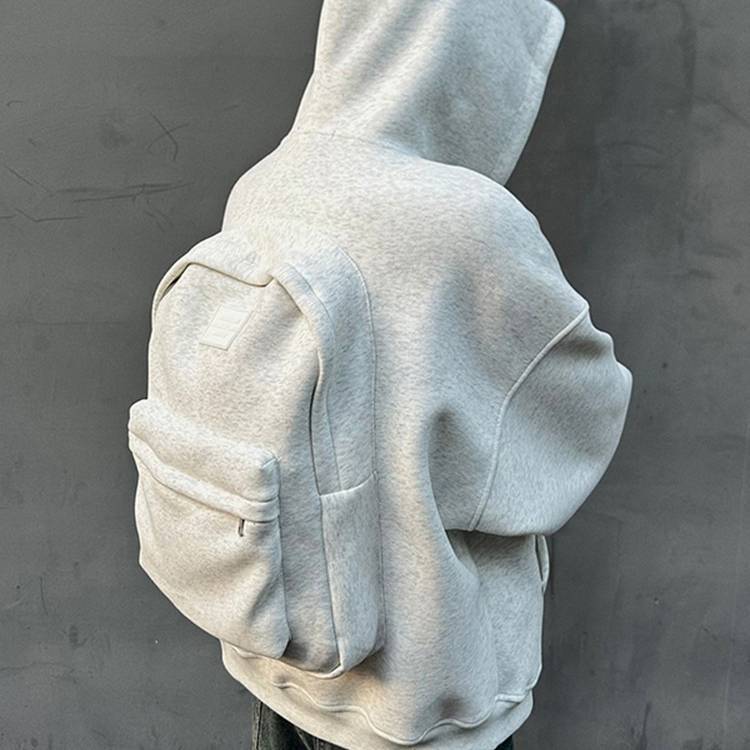 Backpack Hoodie for Men Women Zipper Cardigan Creative Hoodies Lightweight Travel Hooded Sweatshirts with Backpack
