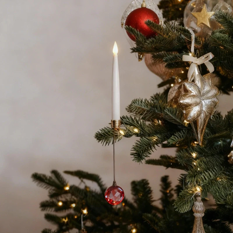 Christmas Tree Candle LED Lights Christmas Tree Ornaments Christmas Home Decor Gifts
