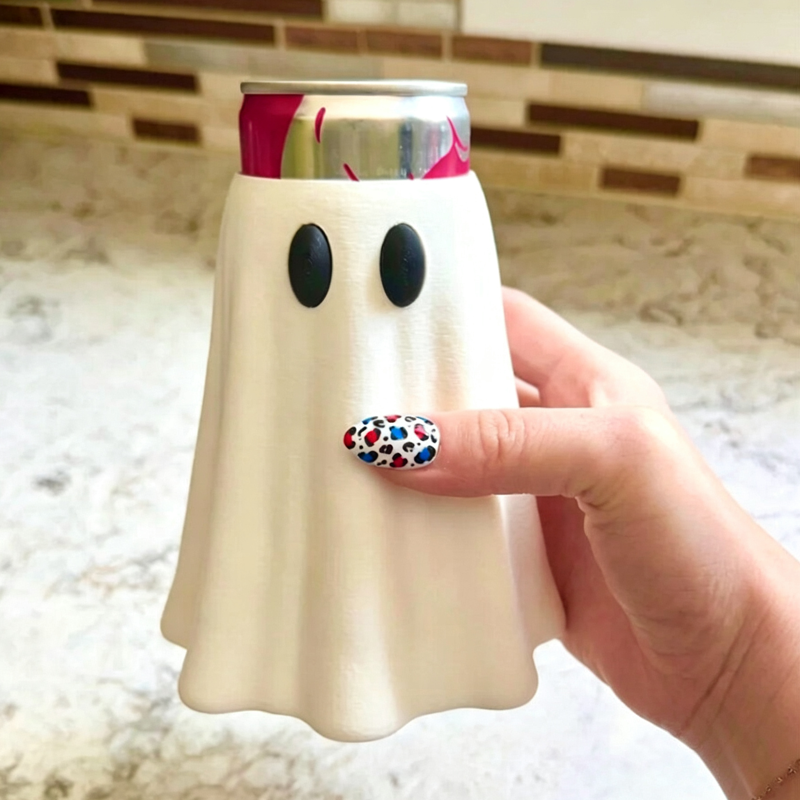 Cute Halloween Ghost Can Tumbler Witch Hat