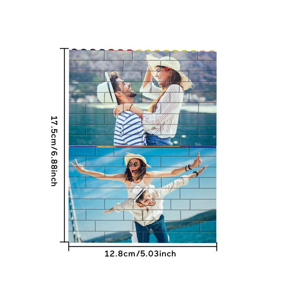 Personalised Colors Building Brick With Spotify Code Custom Photo Block Brick Puzzles Gifts For Couple - Giftlab