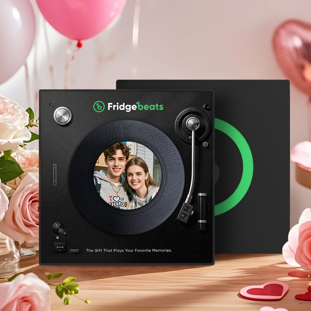 Custom Music & Photo Fridge Magnet Can Customize 1-6 Vinyl and Songs - Bestchristmasgifts