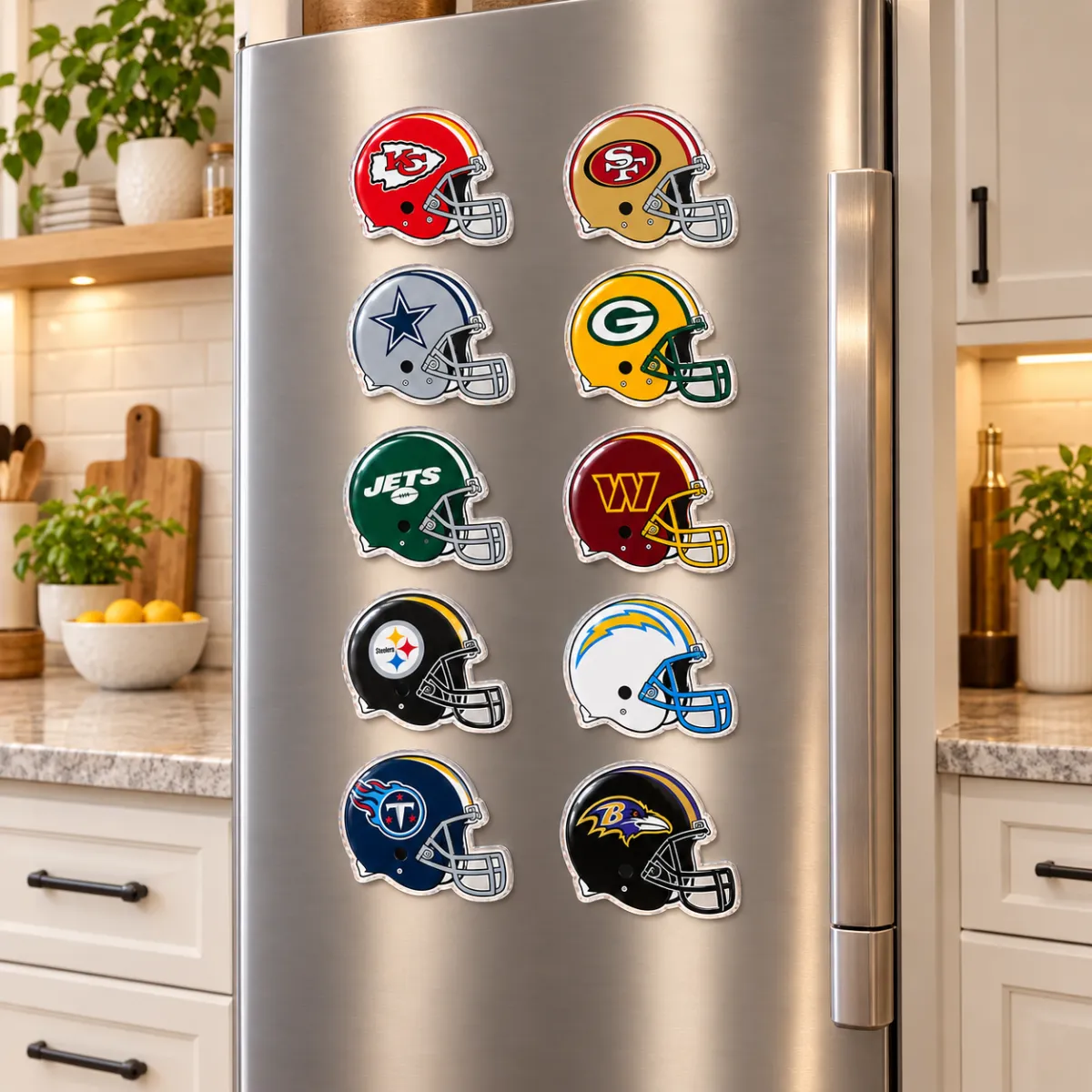 American Football Team Helmet Acrylic Fridge Magnet | Football Fan Souvenir