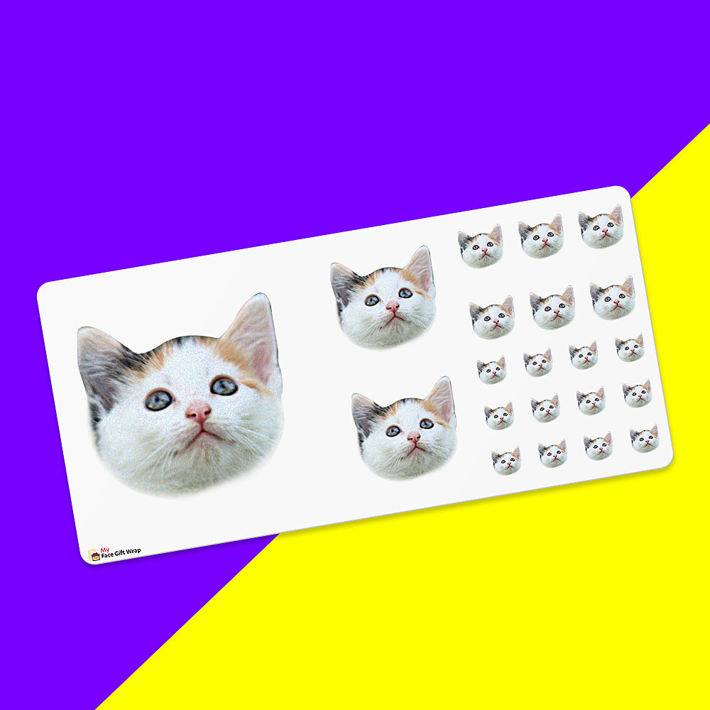 Custom Face Sticker Sheet - Cat