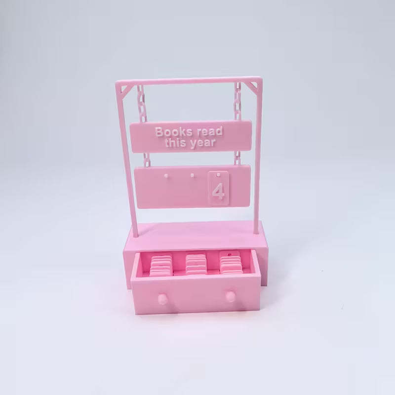 The "Books Read This Year" Counter - A Modern Minimalist Tracker for Your Shelf