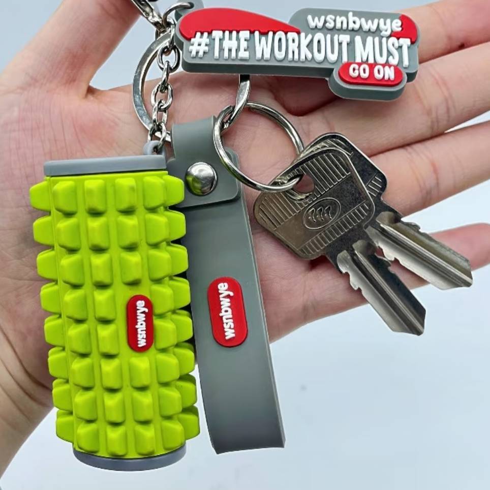 Cute Key Charms Fitness Foam Shaft Keychain Backpack Small Charms Cute Gift for Her