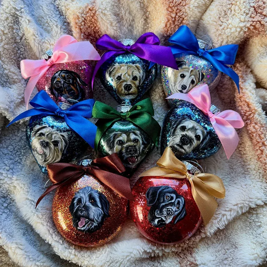 Christmas Gifts Pet Portrait Baubles Ornament