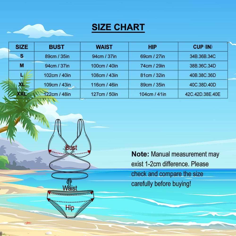 Custom Face Bikini Swimming Costume Women's Chest Strap Bathing Suit Personalized Photo Bikini Gift - American Flag - Giftlab