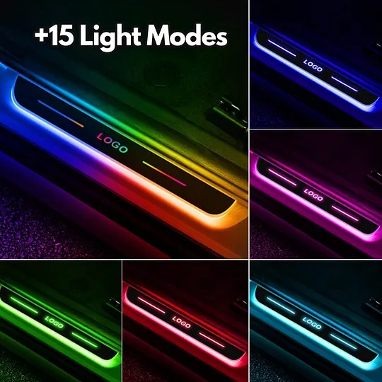 Customizable Led Car Kick Plates Personalized Name Led Door Side Kick Plate